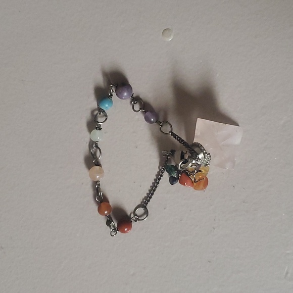 7 Chakra and Rose Quarts Star Pendalum/Bracelet - Picture 5 of 5